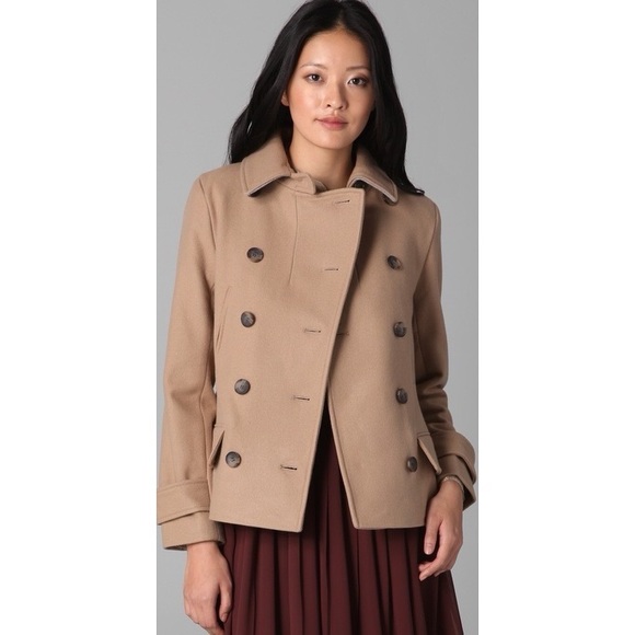 Club Monaco Camel Wool Peacoat Xs - Picture 1 of 9